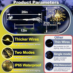 Anordsem Solar Lights Outdoor Waterproof: 4 Pack Garden Light - Bendable Copper Wire with 120 LED Firework Beads - DIY Warm Fun Decoration for Yard Patio - Twinkle Sparkler Gifts for Women Wife - Image 4