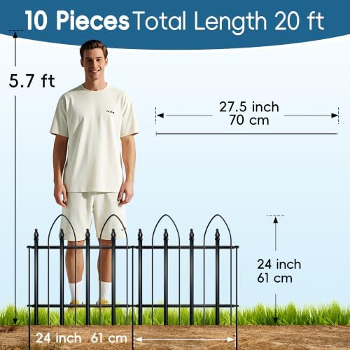 Thealyn Garden Fence 24" W x 24" H (10 Panels, Total 20 ft) - Image 5