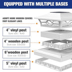VOLISUN 4Pack Solar Post Cap Lights, 2 Color Modes Deck Lights, White - Image 4
