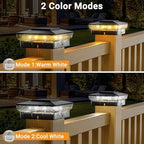 btfarm Solar Post Cap Lights, 2 Colors Modes, Fit 4x4 3.5x3.5 Wooden/Vinyl - Image 2