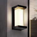 3000K LED 18W Aluminum Rectangular Outdoor Wall Sconce Exterior Light Outside Light Fixture, Black with Warm White, IP64 Waterproof Wall Lights for House Patio Porch Garage by LANFUlampsandlights