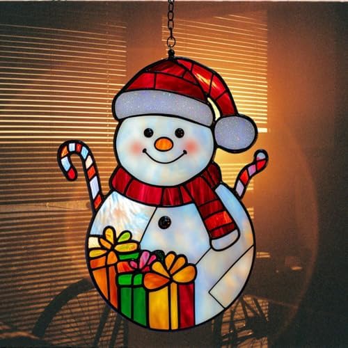 Cute Snowman Acrylic Suncatcher - Image 7