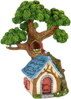 Mood Lab Fairy Garden Figurines - Tree House (8.5" H) - Miniature Decorative House - Outdoor & Indoor Garden Decor by MoodLab