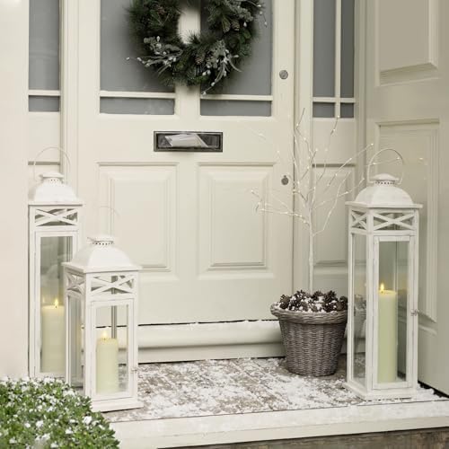 Waterproof Flickering Plastic Flameless with Cycle Timer & Remote Control, Pack of 2 Fake Battery Operated Outdoor Pillar LED Candles (Ivory, 4" x10") - Image 2