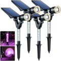 DenicMic Solar Spot Lights Outdoor Waterproof Purple Lens LED 4 Pack by Denicmic