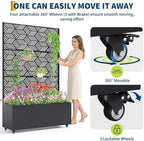 Garvee Metal Raised Garden Bed with Trellis and Wheels, 71"x47"x16" - Image 2