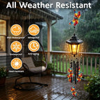Large Solar Dragonfly Wind Chimes, Gifts for Women Mom Grandma Wife Sister Daughter Neighbor, Black Metal Wind Chimes with Wind Catcher, Solar Decor Lights for Outdoor Garden Patio Yard Porch Window - Image 7