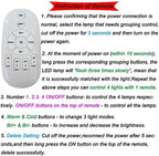 Kiven LED Smart Timer Black Foot Pedal Push Switch Mini Accent uplight Color Changing Wall Light Stepless Dimming with Intelligent Remote Control & Non-Trace Nail for Living Room-B - Image 7