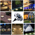 4.6 Inch Diameter Solar Ground Lights, Waterproof Solar Garden Lights, Outdoor Garden Waterproof Bright in-Ground Light, Landscape Lighting for Pathway,Yard,Lawn,Patio,Walkway (16 Pack White Light) - Image 6