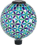 Sunnydaze Solar Gazing Ball for Garden, Mosaic Cool Blooms by SunnydazeDecor