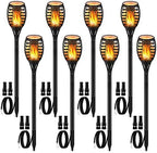 LUYE Low Voltage Torch Landscape Lights Wired Flickering Flames Torches Pathway Lights 12V Outdoor Torch Lighting with Connector Waterproof Landscape Lighting for Christmas Yard Decoration (8Pack) by LUYE