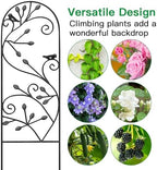 AMAGABELI GARDEN & HOME 2 Pack Garden Trellis for Climbing Plants 47" x 16" Black Iron Potted Support Vines Metal Wire Plant Trellis for Climbing Vegetables Flower Patio Roses Cucumbers Supports - Image 4
