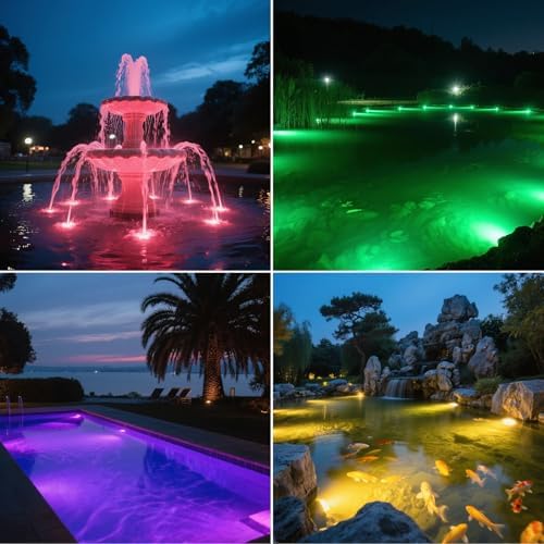 T-SUN Solar Pond Lights, 3-in-1 RGB Solar Underwater Pond Lights - Image 7