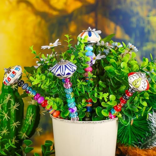 Tigeen 236 Pcs Garden Stake DIY Fairy Wand Plant Stake, Mushroom&Pumpkin - Image 3