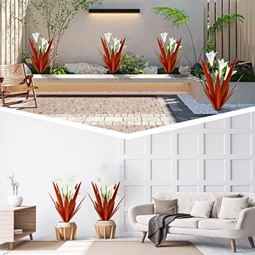 Metal Agave Plant Outdoor Decoration Lily Mexican Yard Art Garden Statue - Image 3