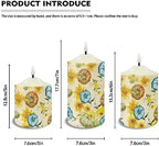 Cozeyat LED Candles Flameless Votive Candles 3 Packs, Autumn Sunflower Pumpkin Pattern Electric Candles with Remote Battery Operated Outdoor Flickering Candles Bulk Home Decorations Tealights - Image 6