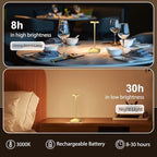 3 Pack Small Gold Rechargeable Cordless Table Lamps Dimmable - Image 7