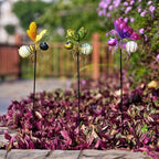 Garden Decor for Outside,3 Pcs Luminous Insect Garden Decorative Stakes,Glow in The Dark Bee Lights Metal Yard Art,Waterproof Outdoor Spring Lawn Patio Pathway Decoration for Mom,Women,Grandma - Image 6