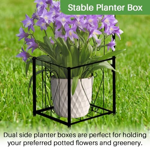 90" Garden Arbor Metal Arch Trellis for Climbing Plants with Planter Box - Image 7