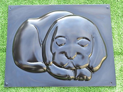 Concrete molds DIY Dog Stepping Stone Mold Mould Plaster Concrete Garden Path 15"x11"x1,37#S04 - Image 7