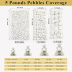 FANTIAN 20 lbs White Stones for Landscaping, 1-2 Inch Pebbles Decorative River Rocks for Plants Indoor, Vases, Aquariums Gravel, Crafting and Garden - Image 3