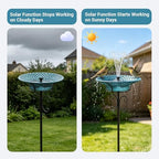 Bird Baths for Outdoors, 37" H Free Standing Bird Bath with Removable Bowl - Image 7
