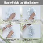 4Pack 10 inch Sublimation Wind Spinner Blanks 3D Aluminum Metal Wind Sculpture Kinetic Spinners for Yard and Garden Indoor Art Ornaments Hanging Decoration (Halloween Ghost) - Image 5