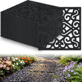 Pangda 8 Pack Rubber Stepping Stones Outdoor, Black, 15 x 15 inch by Pangda