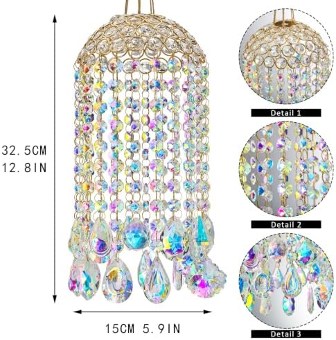12.8'' Crystal Wind Chime Suncatchers Wind Chimes for Window Indoor Outdoor - Image 4