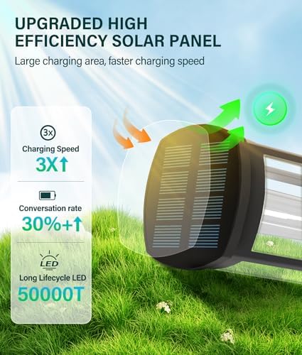 COXSENI Solar Pathway Lights Outdoor Waterproof Warm White, 6 Pack - Image 3