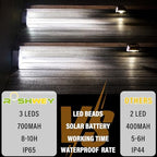 ROSHWEY Solar Step Lights for Outside Waterproof, 8 Pack Outdoor Deck Steps Lights, Triangle Solar Stair Light for Outside, Front Porch, Dock, Backyard, Path, Walkway, Patio Decor, Cool White - Image 6