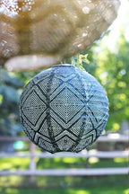 Allsop Soji Stella Boho - 12" Handmade LED Outdoor Lantern - Ink - Image 5