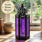Vela Lanterns Decorative Indoor Gothic Candle Holders, Purple, M, 12-Pack - Image 2