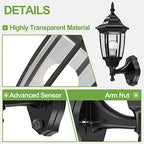 EMART Dusk to Dawn Plastic Outdoor Wall Light Fixtures(2 Pack, Black) - Image 6