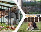 32 Panels Animal Barrier Fence No Dig, 32ft(L) X 13in(H) 1.2in Gap Rabbit Fences Ground Defense Border Small Metal Fencing, Dog Blocker Under Barriers for Garden, Flower Bed, Patio - Image 6
