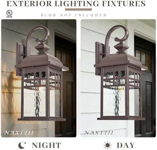 2-Pack Outdoor Wall Lights Fixtures ORB Finish Porch Lights Outdoor - Image 6
