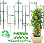 6 Pack Tomato Cage for Garden & Pots, Rust-Resistant Metal Plant Support by Sidefusi
