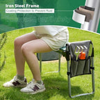 Garden Kneeler and Seat Bench Garden Workseat,Upgraded Smart Folding Gardening Bench Widen EVA Foam Kneeling Pad and Detachable Tool Pouch Portable Gardening Stools for Back Yard Outdoor Fishing - Image 6