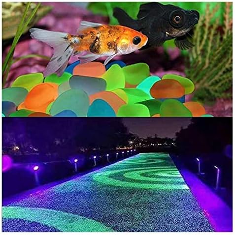 Glowing Stone Colored Luminous Rocks, Pebbles That Glow in The Dark, Luminous Plastic Pebbles for Decoration of Fish Tanks in Parks and Gardens (Size : 500PCS) - Image 3