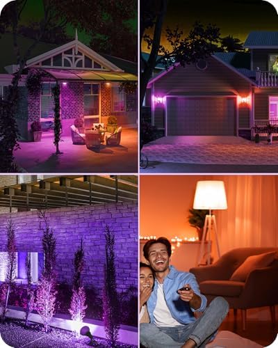 EDISHINE Halloween PAR38 LED Flood Purple&Orange Light Bulbs Dimmable 4Pack - Image 6