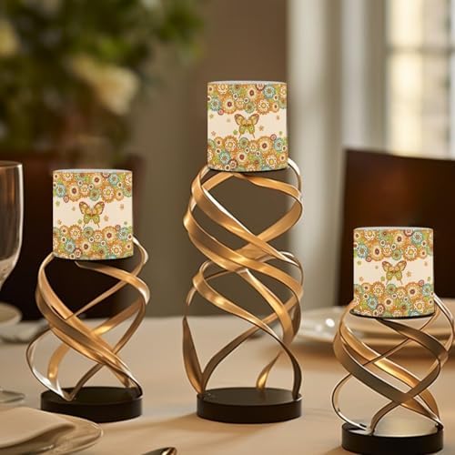4 PCS Flameless LED Candle with Color Changing Control 4H 8H Timer Remote Electric Pillar Candle for Room Fall Wedding Christmas Decorations Boho Mandala Flower Butterfly - Image 4