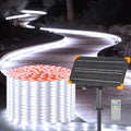 Outdoor Solar Strip Lights 66Ft 640 LED Dimmable Strip Lights with Remote by DBFAIRY