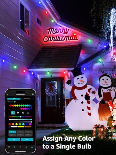 Lepro ZB1 AI Smart Outdoor String Lights, 54(42+12) ft RGB+IC+Warm White - Image 6