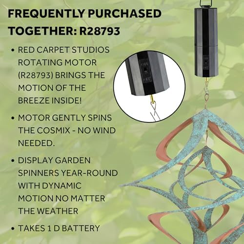 Red Carpet Studios The Original Cosmix Deluxe Helix Wind Spinner, Medium 14-Inch, Double Patina & Copper - Image 3