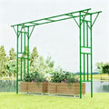 Twira Flat Top Garden Arch Trellis, 11FT x 9FT Extra Large Garden Trellis for Climbing Plants Outdoor, 141.7in x 108in PE-Coated Metal Arbor Archway for Roses,Wisteria,Wedding,Patio Decoration Green by TWIRA