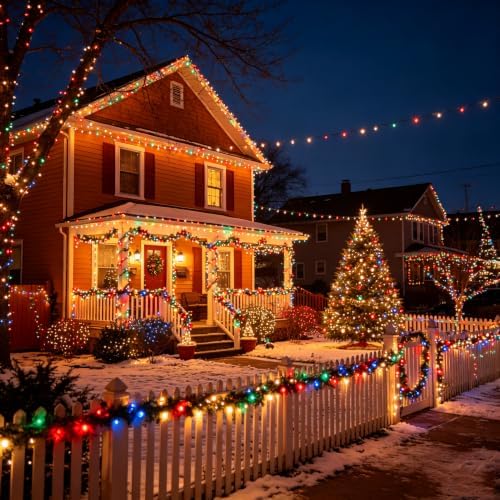 Toodour Solar Christmas Lights Outdoor, 2 Packs Solar String Lights - Image 4