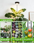 yadoker Plant Grow Light, LED Growing Light Full Spectrum for Indoor Plants,Black Magnifying Glass Plant Lights,Height Adjustable, Automatic Timer, 5V Low Safe Voltage,Idea for Large - Image 2