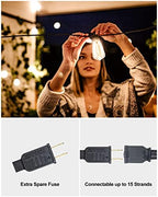 Lightdot 300FT Outdoor String Lights, LED Bistro String Lights with Shatterproof ST38 Vintage Bulbs, 2200K Dimmable, Waterproof Hanging Lights for Porch, Deck, Garden, Backyard, Balcony - ETL Listed - Image 6