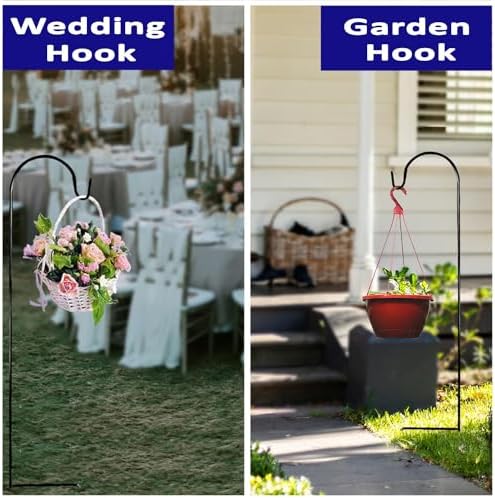 Ashman Shepherd's Hooks 35 Inch (40 Per Pack), Black, Made of Premium Metal for Hanging Solar Lights, Bird Feeders, Mason Jars, Christmas Lights, Lanterns, Garden Stakes and Wedding Décor. - Image 3