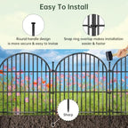 20 Panels No Dig Decorative Garden Fence, 24in(H) x 40ft(L) Animal Barrier, Rustproof Metal Temporary Dog Fence for Outdoor Yard, Patio, Flower Bed - Image 3